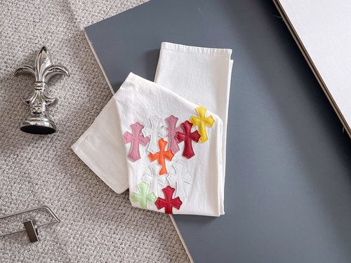 Chrome Hearts Patchwork Washed Jeans with High Elastic Fabric