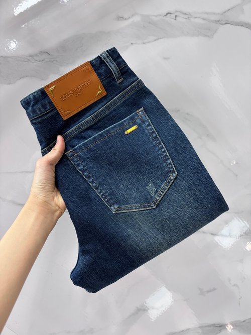 Louis Vuitton Premium Custom Jeans with Imported Fabric
