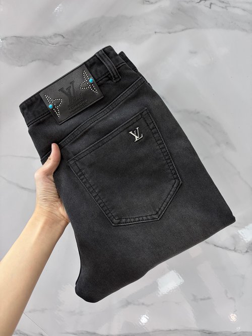 Louis Vuitton Premium Custom Jeans with Imported Fabric
