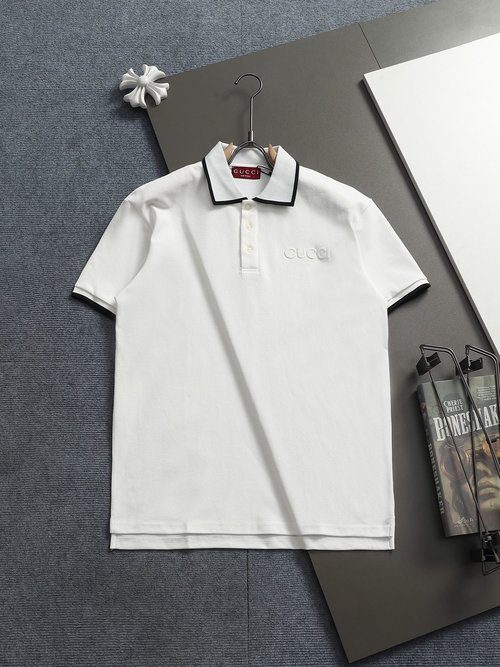 Gucci Retro-inspired Letter Embroidery Polo Shirt