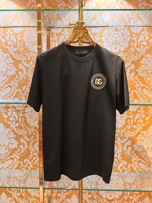 Dolce & Gabbana Embroidered Cotton T-Shirt, White & Black