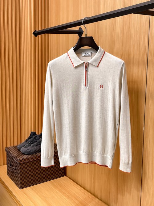 Hermes New Classic Roll - Neck Knitted Polo Sweater