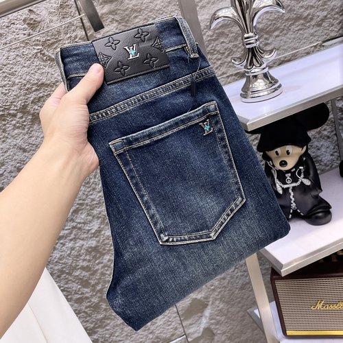 Louis Vuitton High-stretch Jeans with Exquisite Wash and Soft Texture