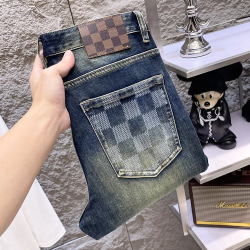 Louis Vuitton High-stretch Jeans with Exquisite Wash and Soft Texture