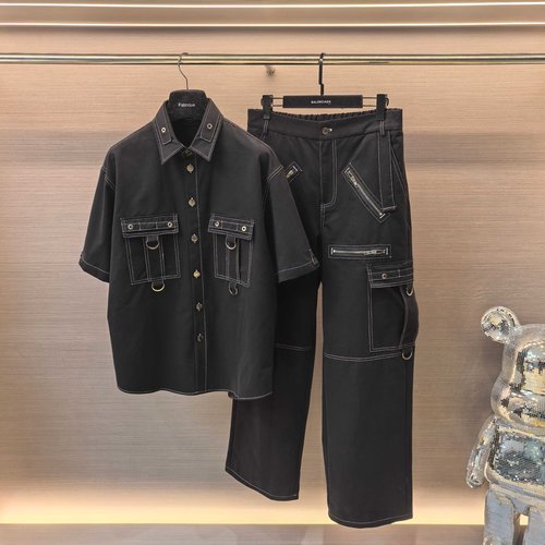 Balenciaga Heavy-Duty Metal Buckle Outfit Set (No Chinese detected, title optimized for clarity)