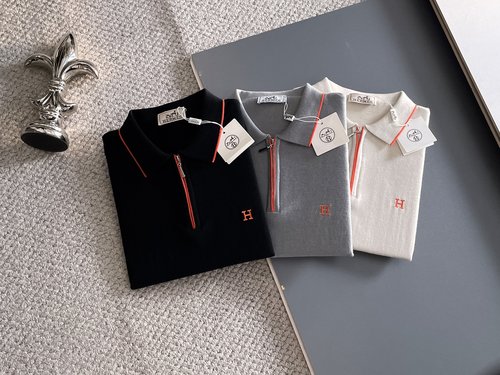 Hermes Sophisticated Knit Polo: Elegant Texture and Comfort