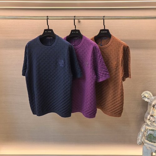 Louis Vuitton Embroidered Jacquard Knit Short-Sleeve Top