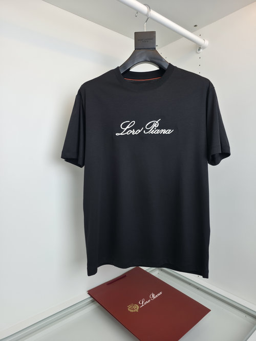 Loro Piana Timeless Style Sophisticated Stitched Short Sleeve Tee