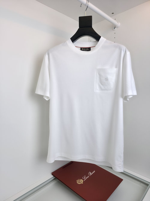Loro Piana Outdoor Style Round Neck T-Shirt with Pocket