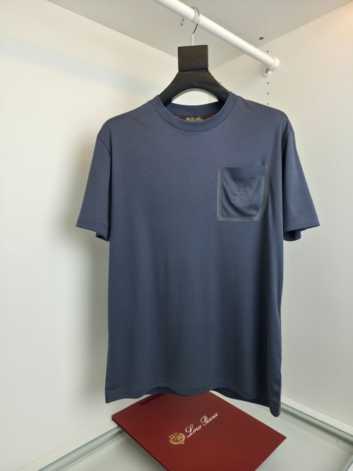 Loro Piana Outdoor Style Round Neck T-Shirt with Pocket