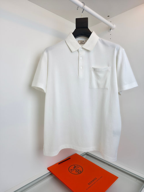 Hermes H Logo Polo Shirt, Luxurious and Breathable Fabric