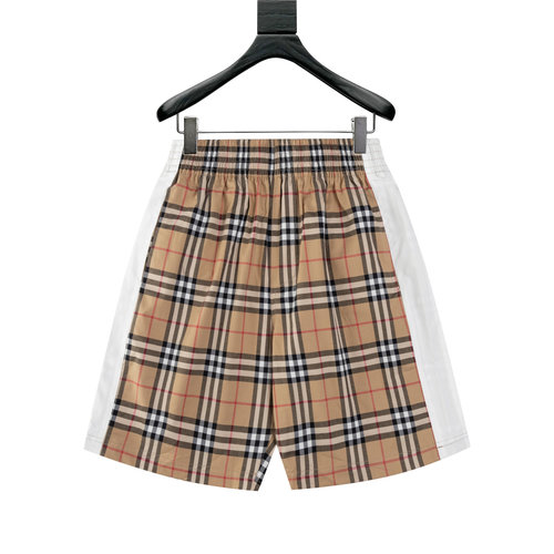 Burberry Vintage Checkered Shorts with Webbing for All Genders