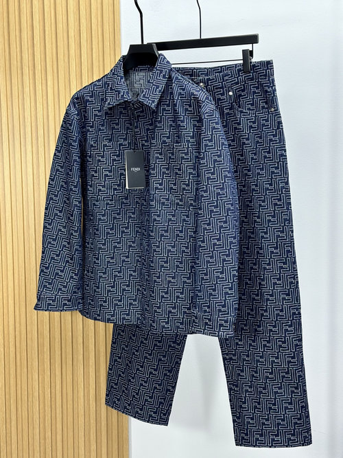 Fendi Lightning Pattern Canvas Jacket for Urban Outfits