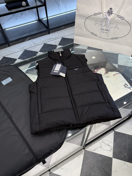Prada Classic Down Vest with More Detail Shots