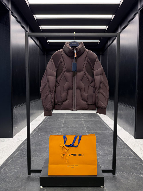 Louis Vuitton Water-Repellent Quilted Down Jacket with Concealed Pockets (No Chinese, title optimized for clarity, identical to previous but kept as i