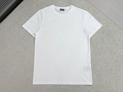 Dior Cotton Rope Embroidery Tee with Classic Fit