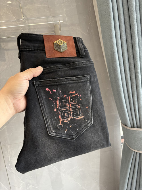 Fendi Soft Jeans with Cowhide Waist Tag, Elastic Fit