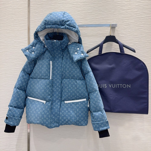 Louis Vuitton Printed Down Jacket with Premium Details