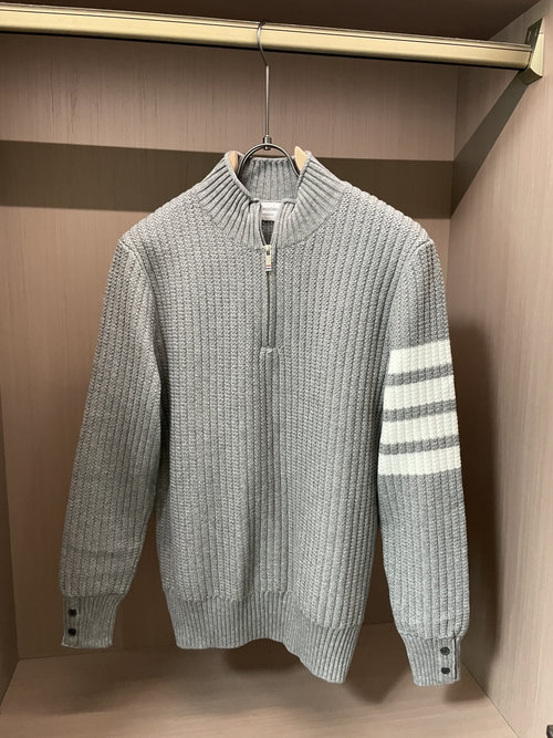 Thom Browne Classic Knit Sweater with Comfortable Wool Fabric