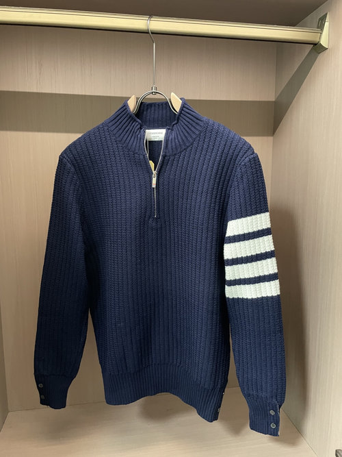 Thom Browne Classic Knit Sweater with Comfortable Wool Fabric