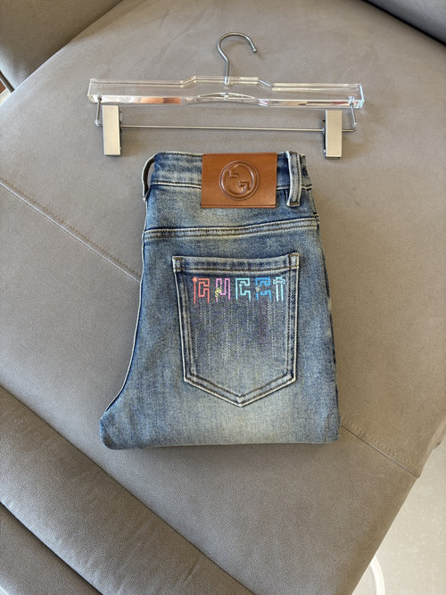 Fendi Soft Jeans with Luxury Leather Waist Tag