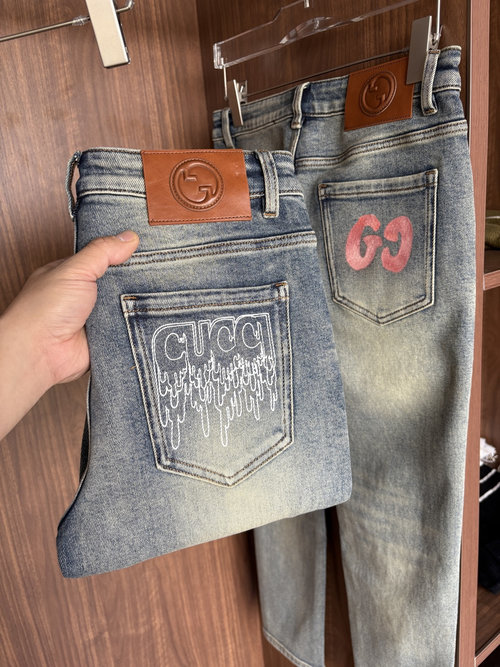 Fendi Soft Jeans with Luxury Leather Waist Tag