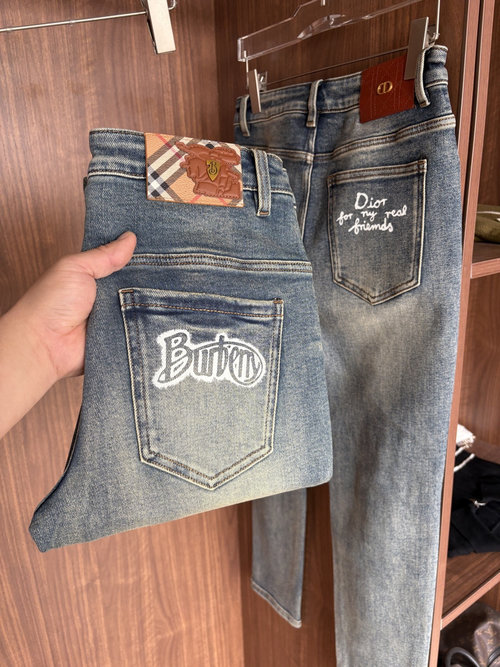 Fendi Soft Jeans with Luxury Leather Waist Tag