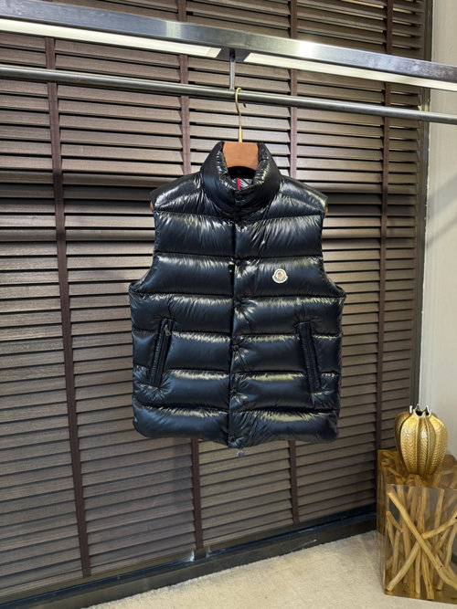 Moncler Unisex Stand - Collar Down Gilet for Various Outfits