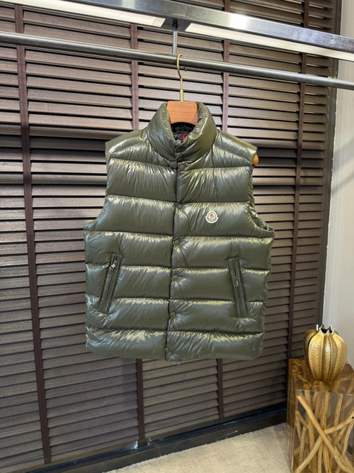 Moncler Unisex Stand - Collar Down Gilet for Various Outfits