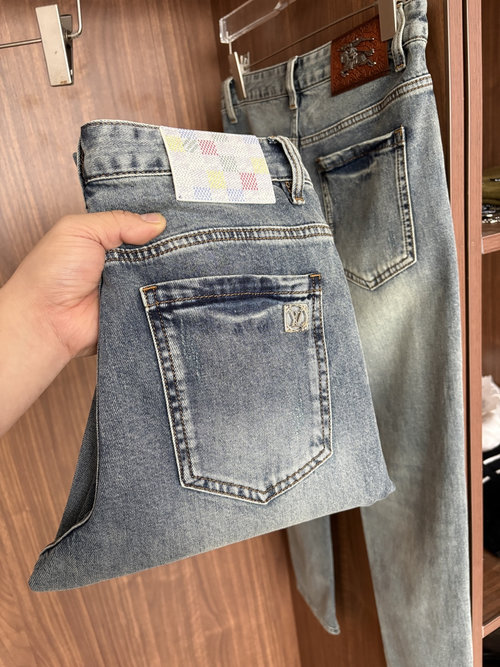 Fendi Soft Jeans with Luxury Leather Waist Tag