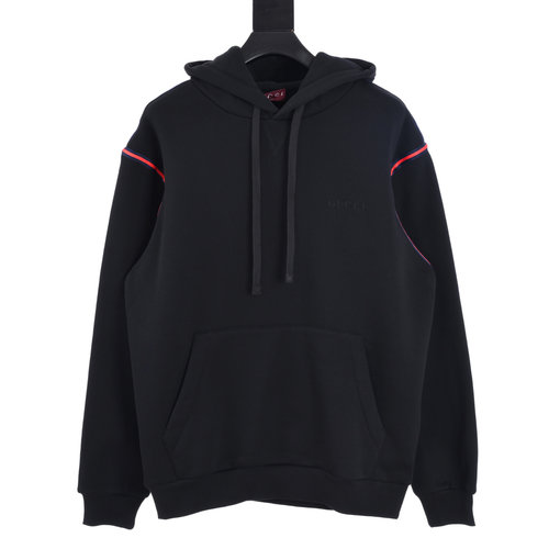 Gucci Black Ribbon Hoodie with Soft Cotton Feeling