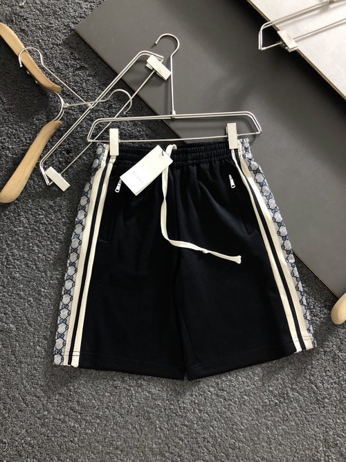 Gucci Black Spliced Shorts with Premium Fabric