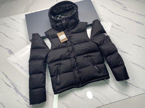 Burberry Detachable Sleeve Down Jacket with Dual Wear
