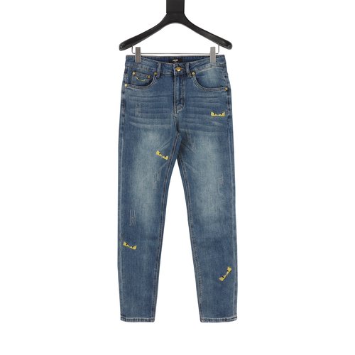 Dior Monster - embroidered Distressed Jeans with Premium Fabric
