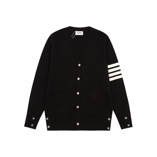 Thom Browne Classic Four-Stripe Cardigan, Soft & Versatile