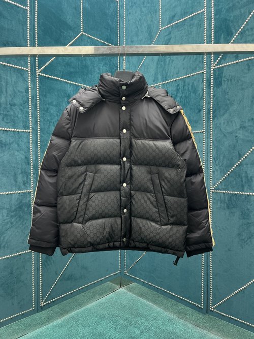 Gucci Limited Edition Reflective Logo Down Jacket with Custom Accessories