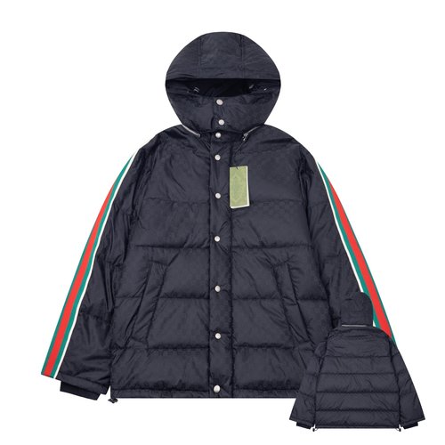 Gucci Couple Hooded Down Jacket with Detachable Hat