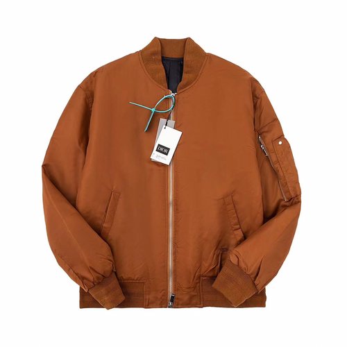 Dior Embroidered Cotton Flight Jacket, Unisex Style