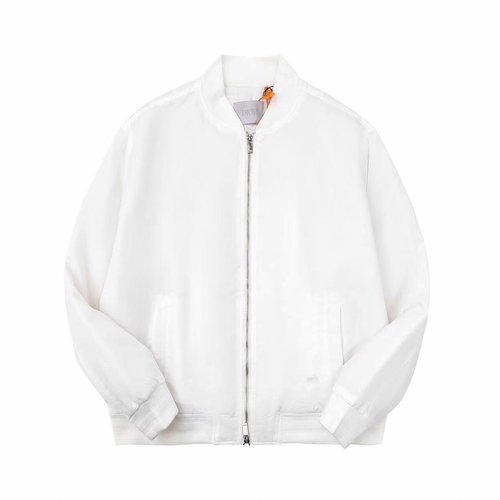 Dior Embroidered Cotton Flight Jacket, Black & White