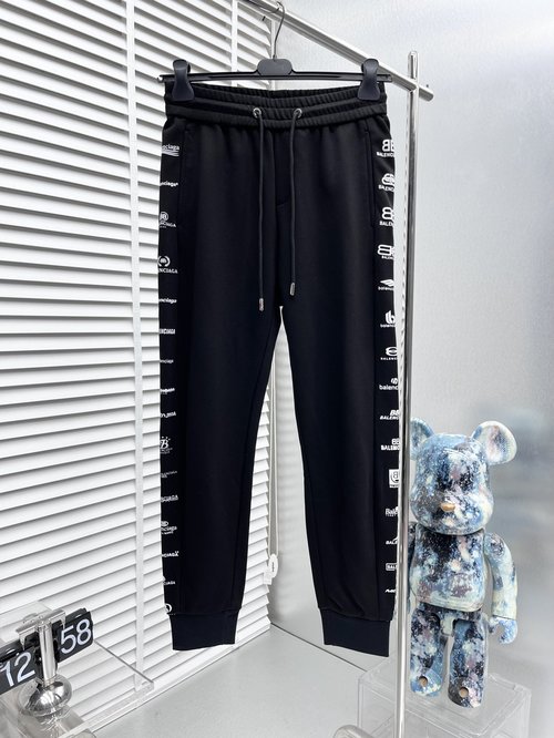 Balenciaga New Style Casual Pants with Logo, Great Comfort
