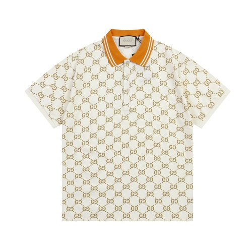 Gucci Retro-inspired Printed Polo Shirt with Comfortable Fabric