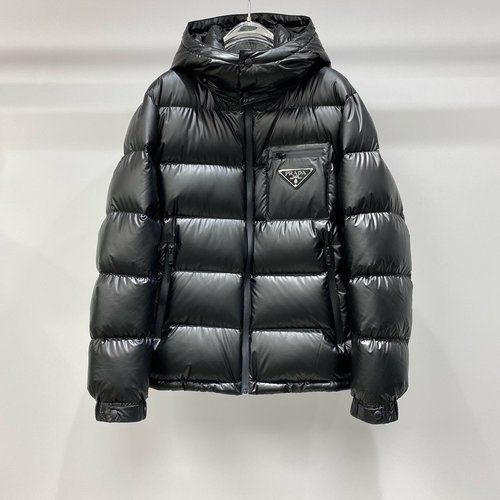 Prada Premium Down Jacket with 90% Down and Classic Logo