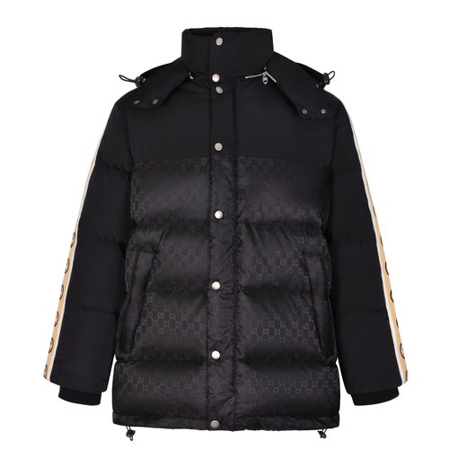 Gucci Limited Edition Down Jacket with Reflective Logo and Double G Patch