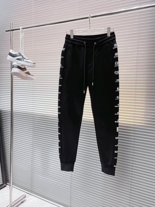Balenciaga Classic Logo Casual Pants with Custom Fabric