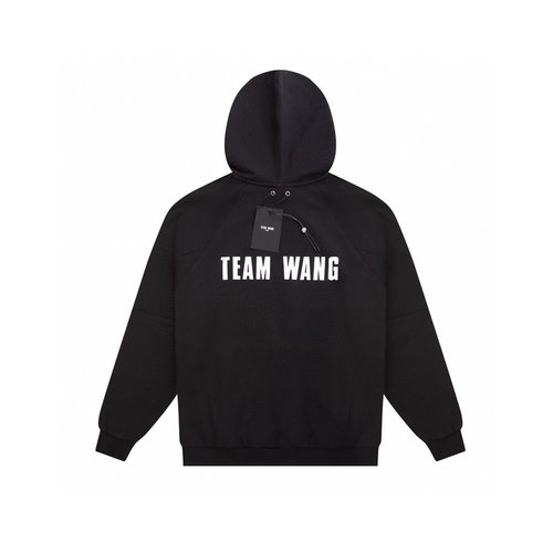 Hermes Minimalist Logo Cotton Hoodie in Black