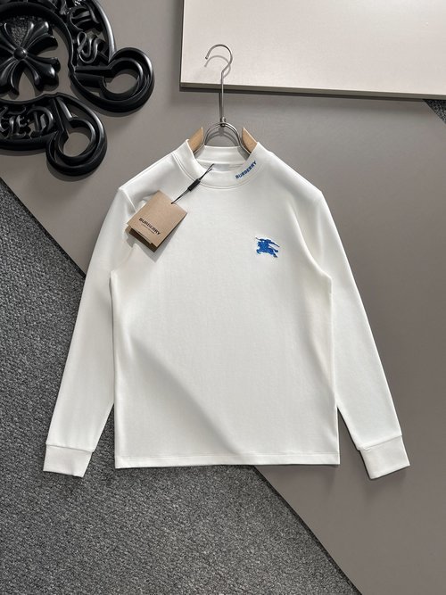Burberry Imported Cotton Long Sleeve Casual Tee