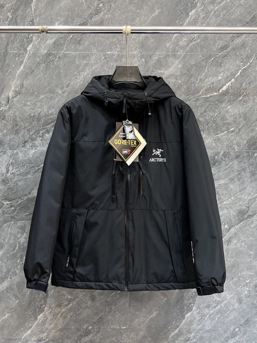 ArcTeryx High - end 90 - down Jacket with Color - block Design