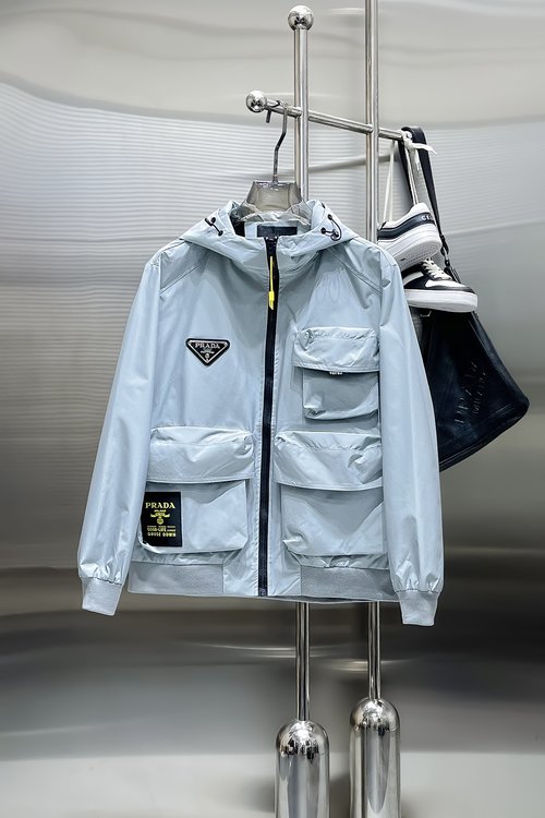 Prada Full-logo Jacket with High Comfort and Good Fit