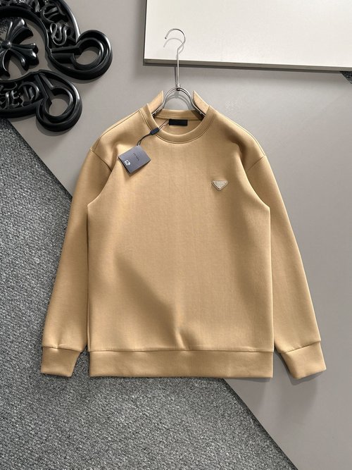 Prada Premium Space Cotton Sweatshirt with Exquisite Craftsmanship