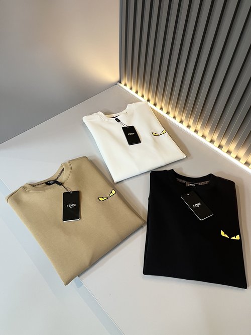 Dior Cotton Pullover with Eye-embroidered Logo, Elegant Style